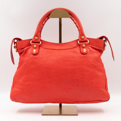 Giant Town Orange Leather Gold