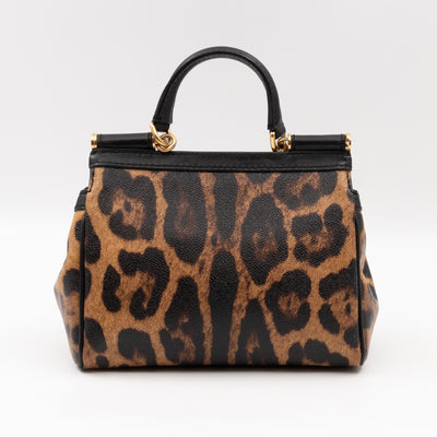Sicily Mini Leopard Print Coated Canvas