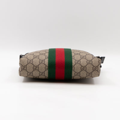 Messenger Small GG Supreme with Web Stripe Black Leather