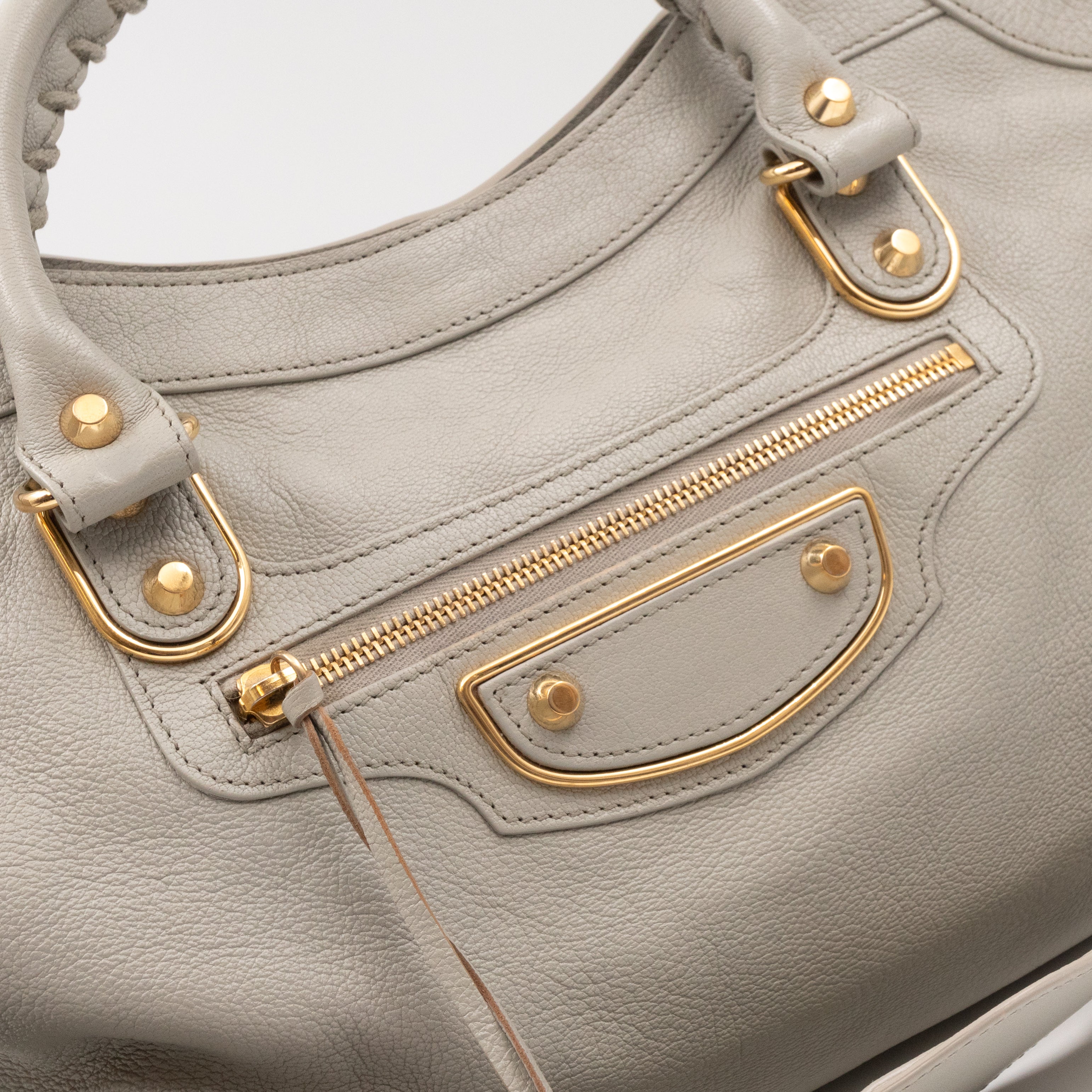 Classic City Metallic Edge Grey Leather