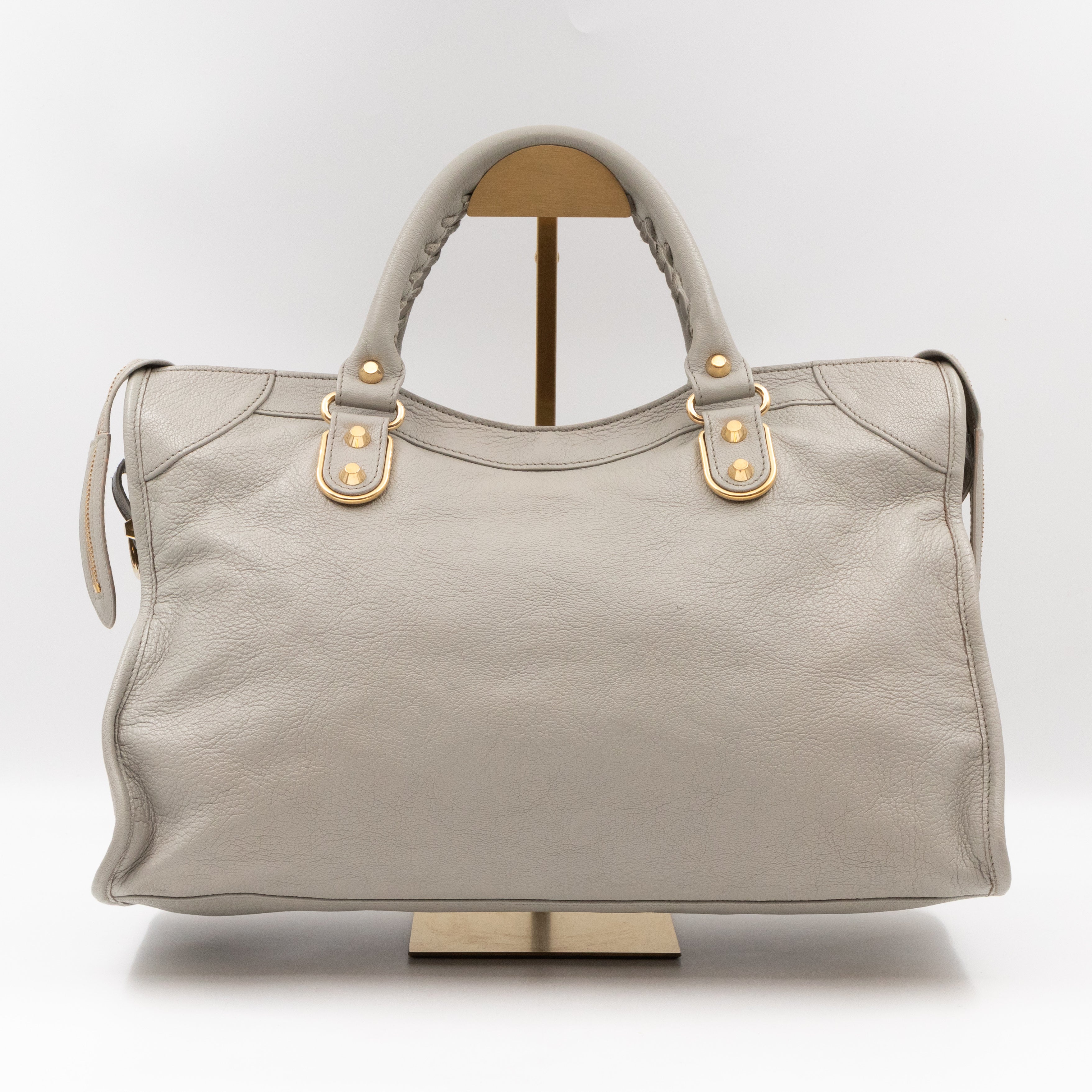 Classic City Metallic Edge Grey Leather