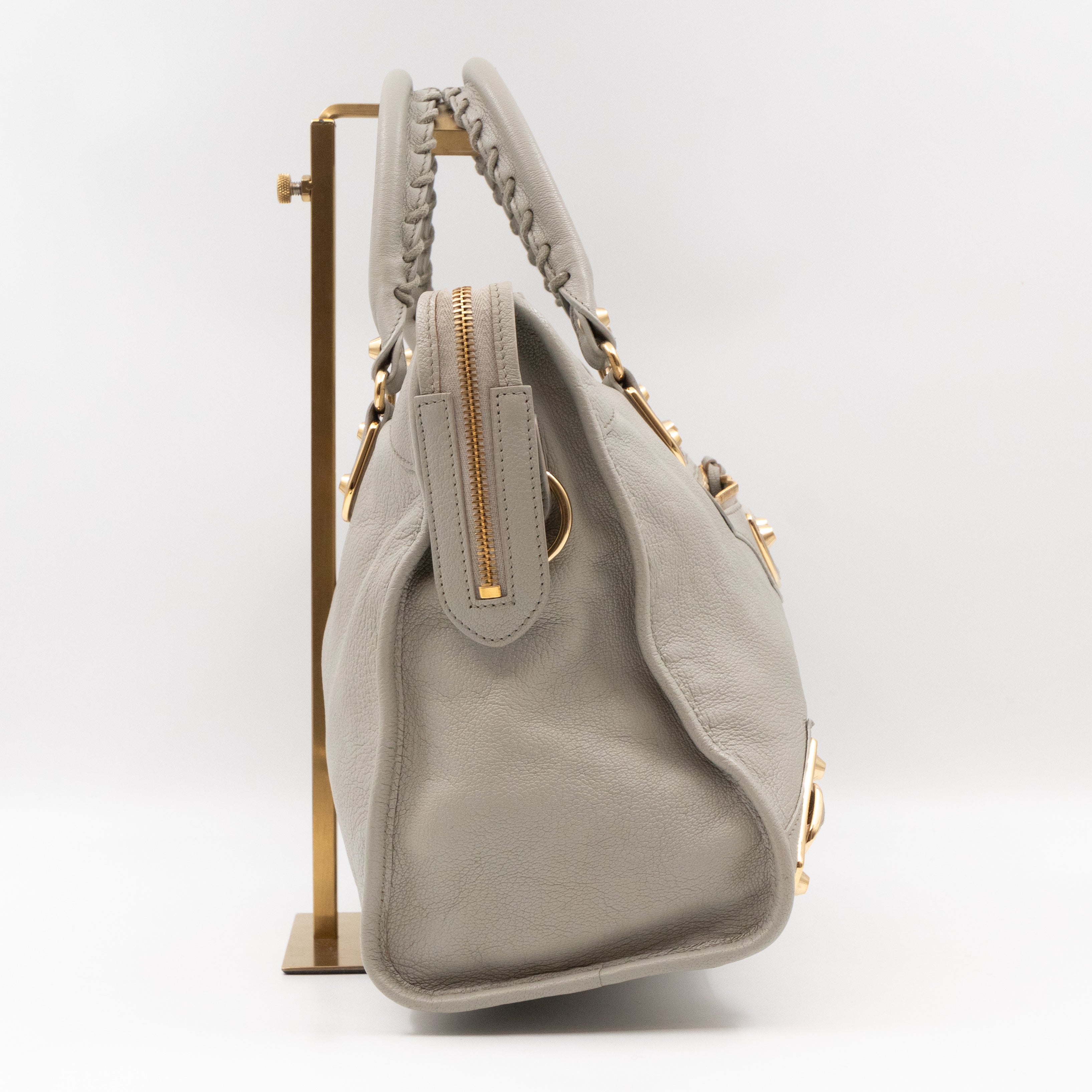 Classic City Metallic Edge Grey Leather