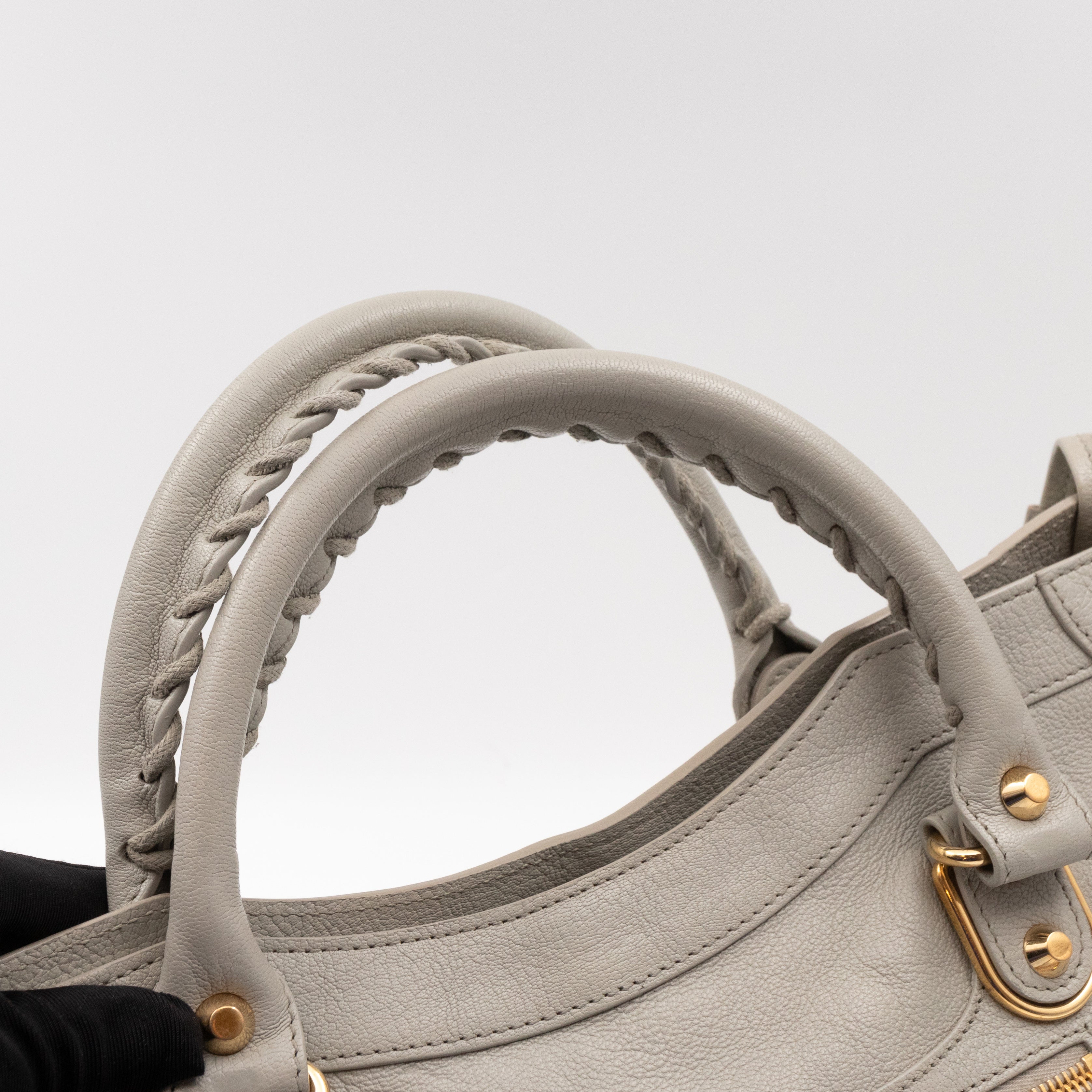 Classic City Metallic Edge Grey Leather
