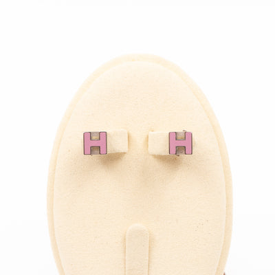 Cage d'H Earrings Pink Palladium
