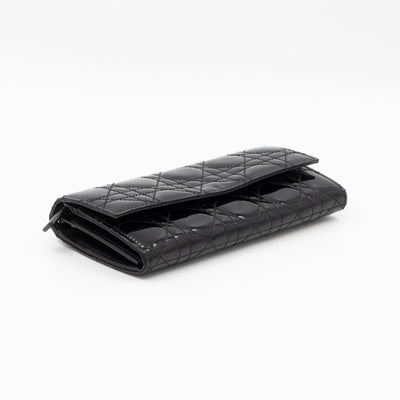 Lady Dior Clutch with Chain Black Patent Leather