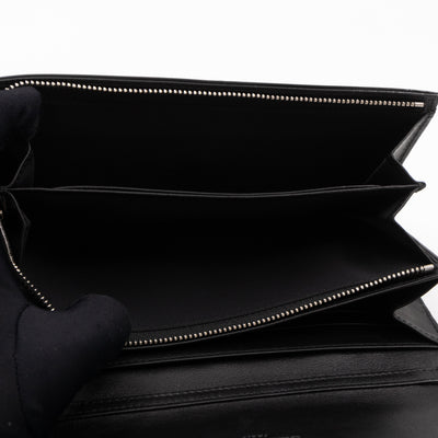 Lady Dior Clutch with Chain Black Patent Leather