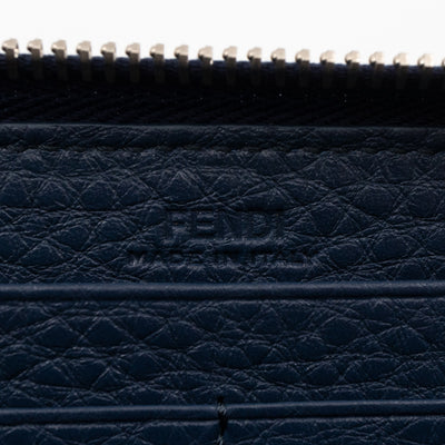 Signature Continental Zip Around Wallet Blue