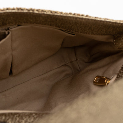 Gold Lurex Padlock Shoulder Bag