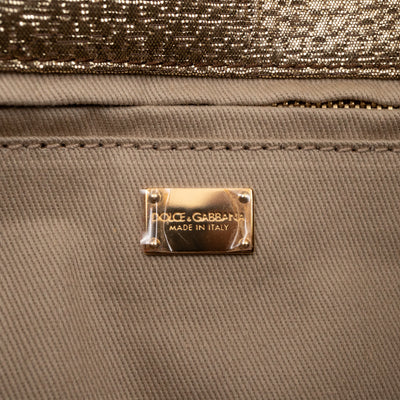 Gold Lurex Padlock Shoulder Bag