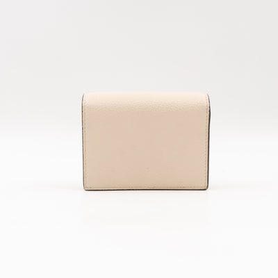 Zumi Chain Card Case Wallet White Leather