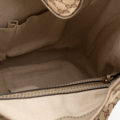 Emily Hobo Bag GG Canvas & White Leather