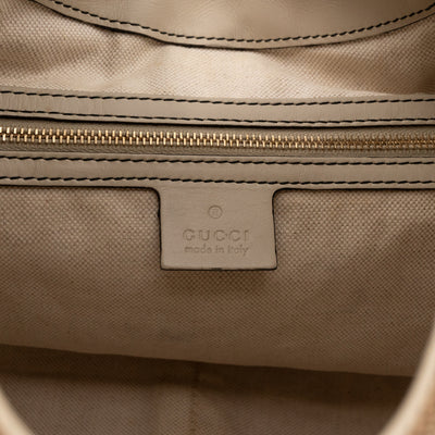 Emily Hobo Bag GG Canvas & White Leather