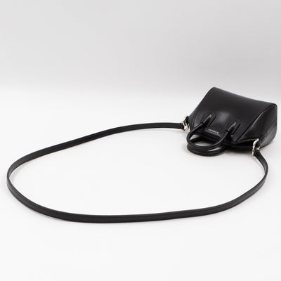 Antigona Micro Black Polished Calfskin Leather