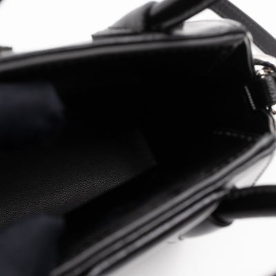 Antigona Micro Black Polished Calfskin Leather