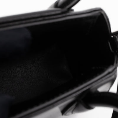 Antigona Micro Black Polished Calfskin Leather