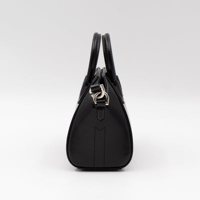 Antigona Micro Black Polished Calfskin Leather