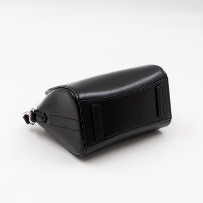 Antigona Micro Black Polished Calfskin Leather