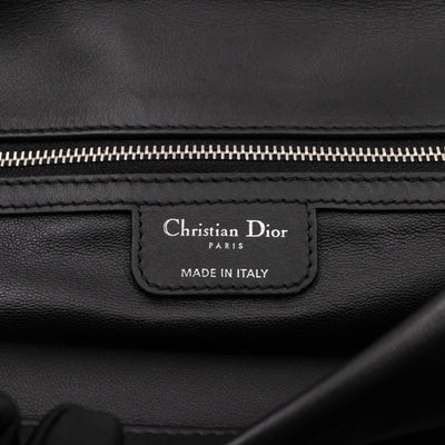 Demi Lune Small Flap Bag Black Leather
