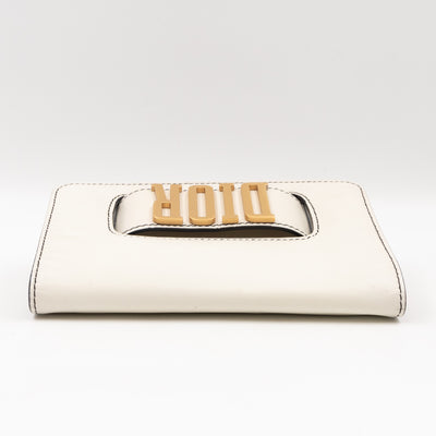 Dio(R)evolution Clutch Bag White Leather