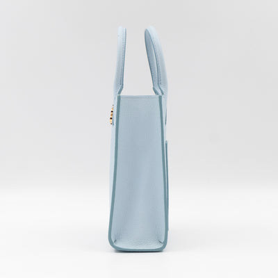 Micro Frances Phone Bag Light Blue Leather