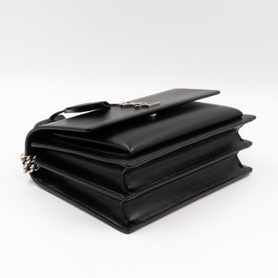 Sunset Medium Black Smooth Leather