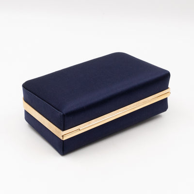 Charming Dragonfly Clutch Blue Satin