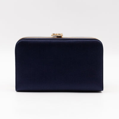 Charming Dragonfly Clutch Blue Satin