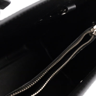 Sac de Jour Small Croc Black Embossed Leather