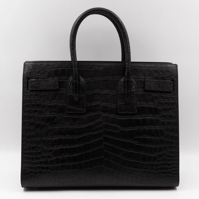 Sac de Jour Small Croc Black Embossed Leather