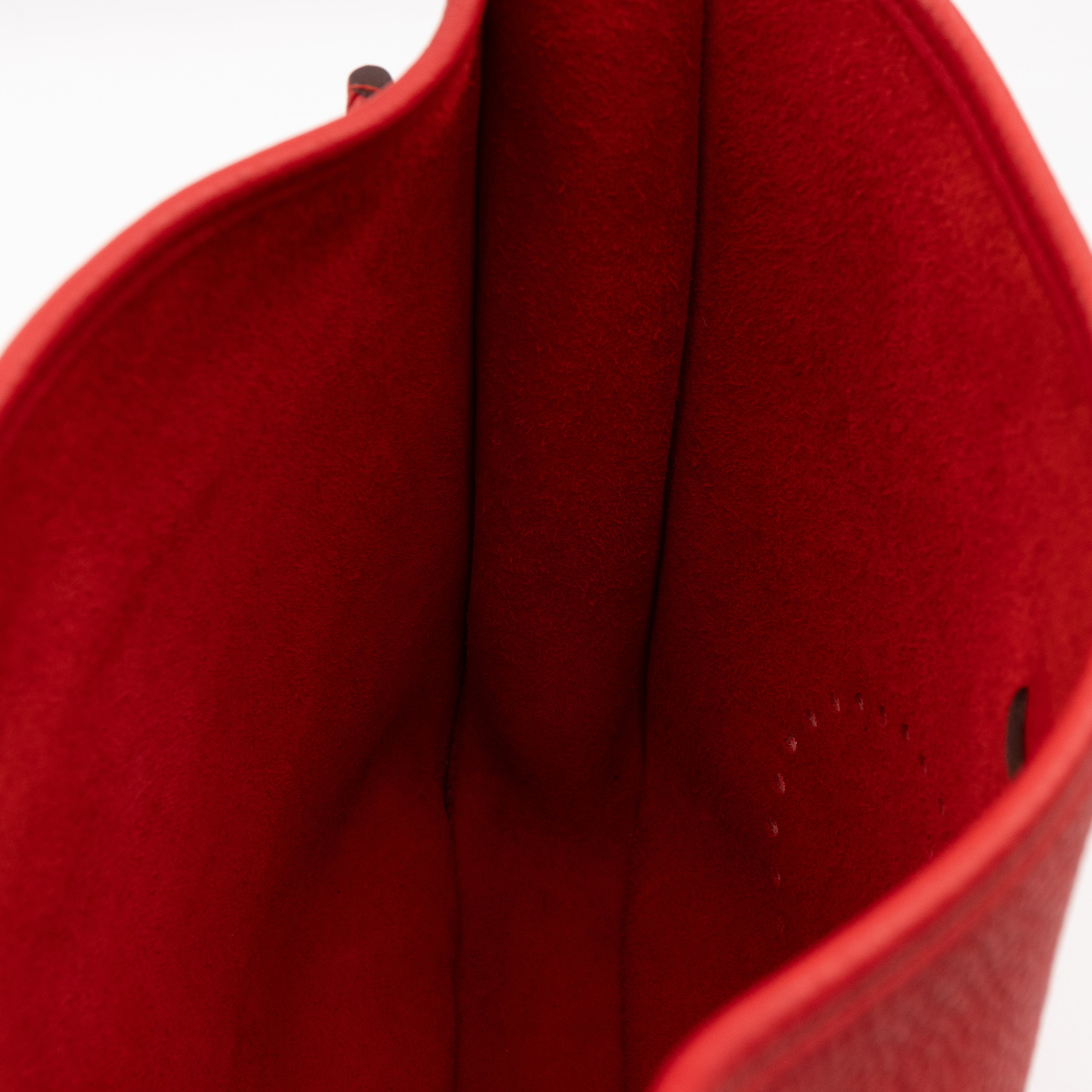 Evelyne III 29 Rouge Tomate Leather Two-Tone Strap