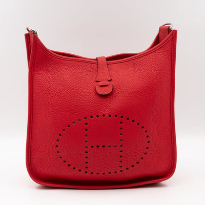 Evelyne III 29 Rouge Tomate Leather Two-Tone Strap