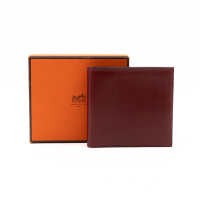 MC2 Bi-Fold Wallet Burgundy Leather