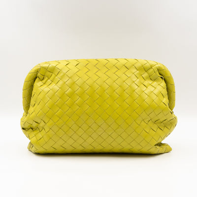 Clasp Document Case Kiwi Intrecciato Leather