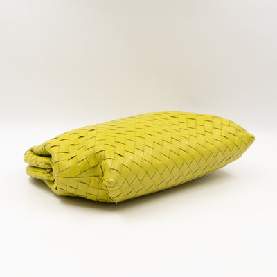 Clasp Document Case Kiwi Intrecciato Leather