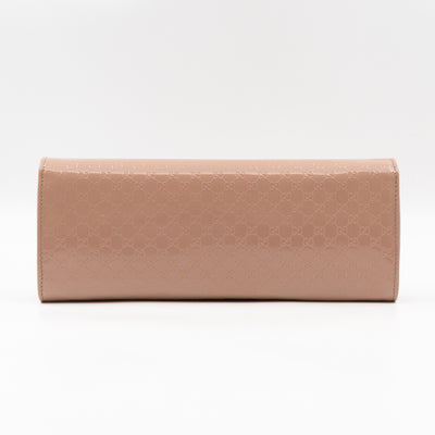 Broadway Clutch Beige Microguccissima Patent Leather