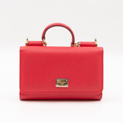 Sicily Von Belt Bag with Crystal Chain Pink Leather