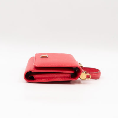 Sicily Von Belt Bag with Crystal Chain Pink Leather