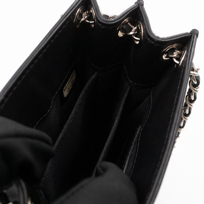 CC Phone Holder Crossbody Bag Black Patent Leather