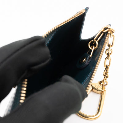Key Pouch Dark Green Vernis