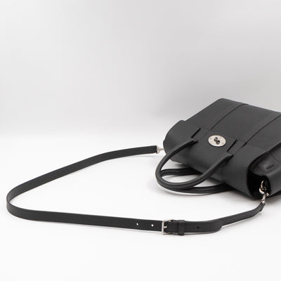 Small New Bayswater Dark Grey Leather