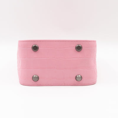Tool 2.0 XS North-South Tote Bag Light Pink Embossed Calfskin