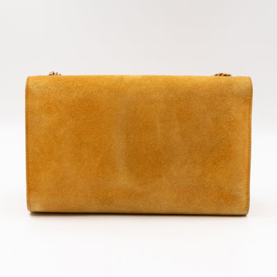 Kate Tassel Medium Yellow Suede Leather Gold