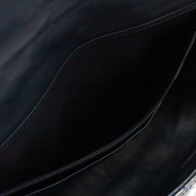 Classic Single Flap Jumbo Navy Blue Patent Leather