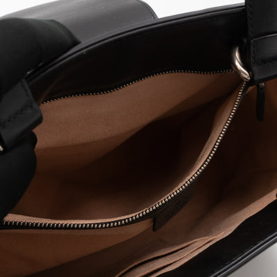 Web Dionysus Medium Tote Black Calfskin Leather