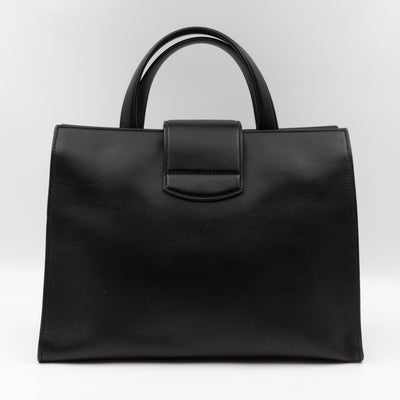 Web Dionysus Medium Tote Black Calfskin Leather