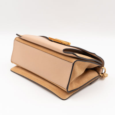 GV3 Small Crossbody Bag Beige Leather