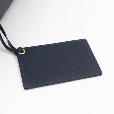 Giant Town Navy Blue Leather Gold