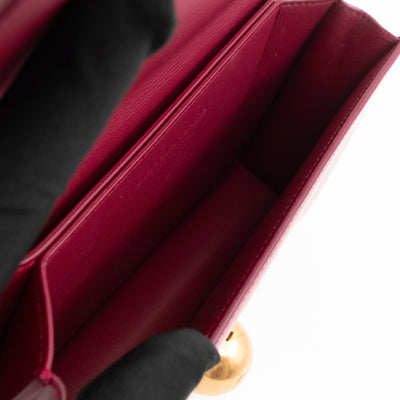 Classic Mini Crossbody Bag Spazzolato Calfskin Red Leather