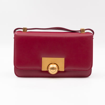 Classic Mini Crossbody Bag Spazzolato Calfskin Red Leather