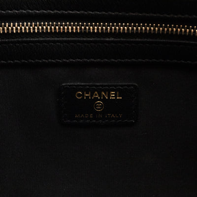 Large Pouch Tweed PVC black